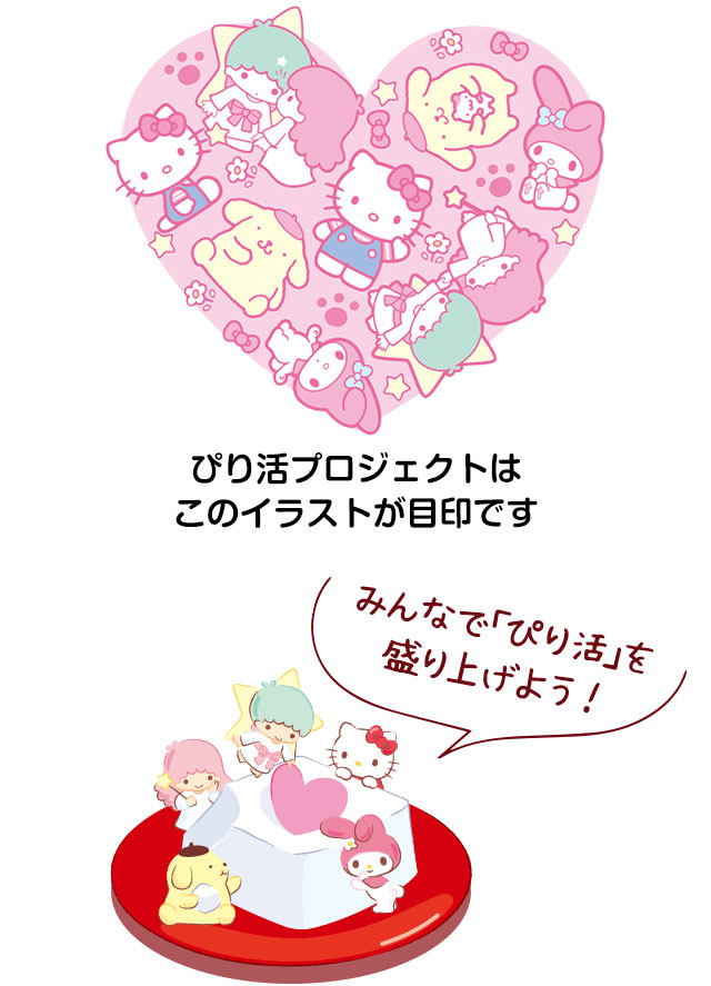ぴり活プロジェクトはこのイラストが目印です